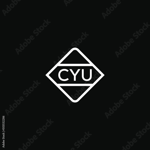 CYU letter design for logo and icon.CYU monogram logo.vector illustration with black background. photo