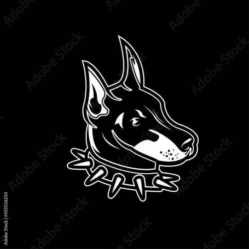 Doberman Flash Tattoo design for tshirt