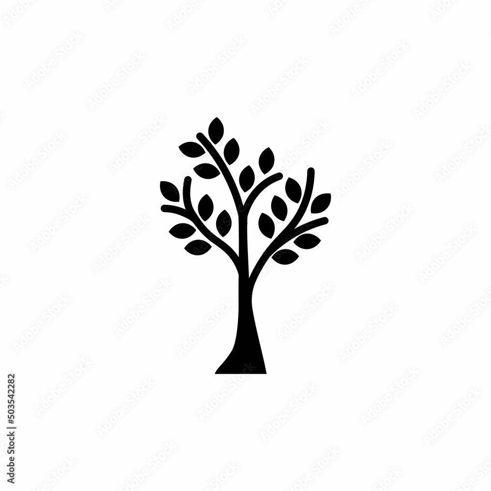 simple tree decor silhouette vector image illustration simple tree decor silhouette vector image illustration