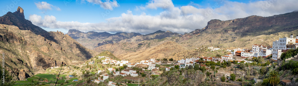 Tejeda village from above Canary Islands, Spain