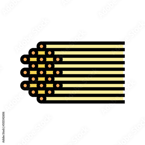 spaghetti pasta color icon vector. spaghetti pasta sign. isolated symbol illustration