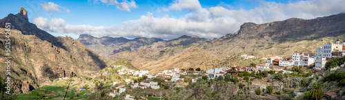 Tejeda village from above Canary Islands, Spain