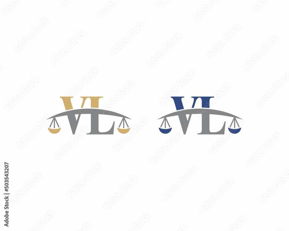 Letter VL Logo With Scale of Justice Logo Icon 001 Letter VL Logo With Scale of Justice Logo Icon 001