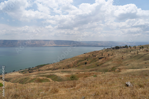 View of the Sea of Galilee and the Golan Heights