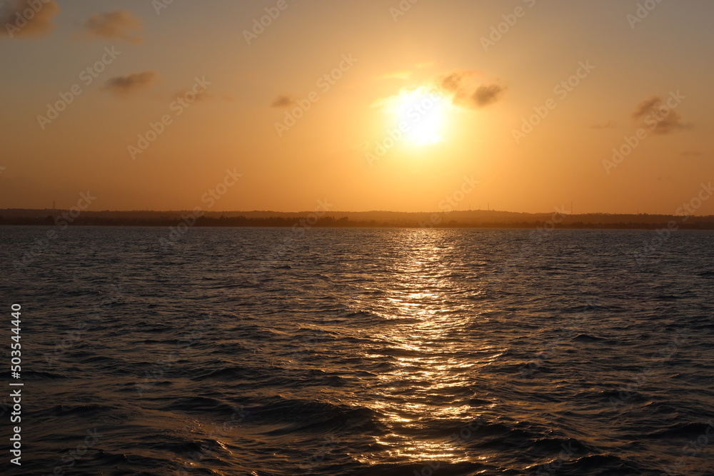 sunset over the sea sunset over the sea