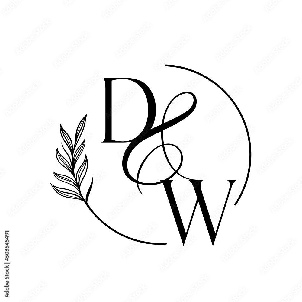 wd, dw, Elegant Wedding Monogram, Wedding Logo Design, Save The Date Logo wd, dw, Elegant Wedding Monogram, Wedding Logo Design, Save The Date Logo