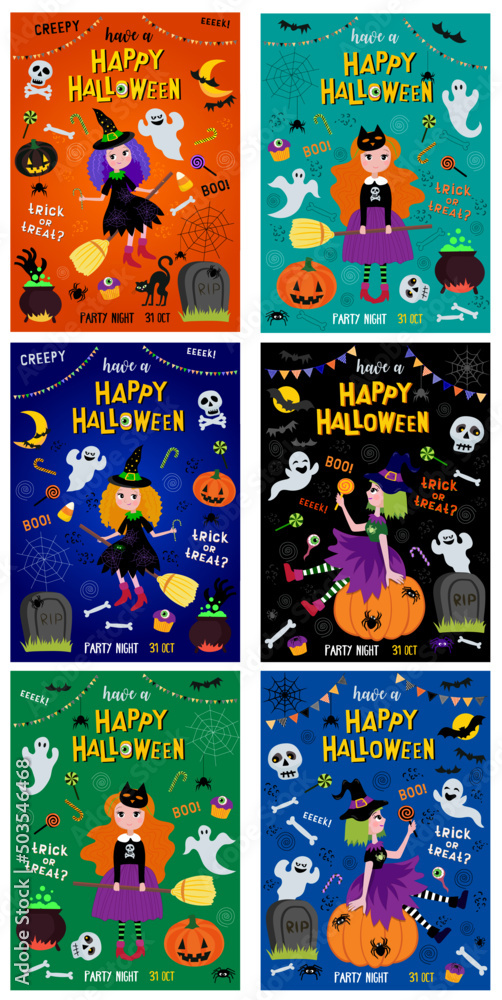 Fototapeta premium halloween party invitation. vector image