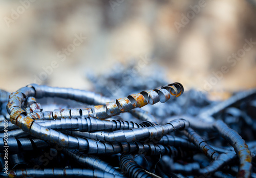 Snake pit - Steel snake made of lathe scrap metal