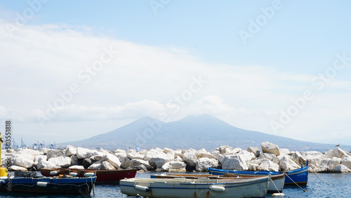 View on the mount Vesuvius in Naples