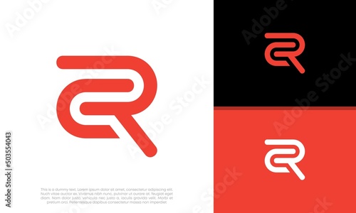 Initials CR. RC logo design. Initial Letter Logo.