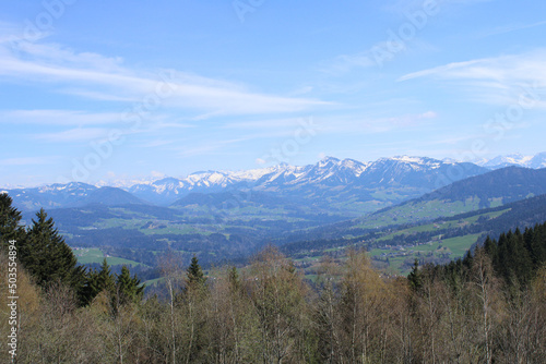 Ansicht auf die Alpen Richtung Österreich