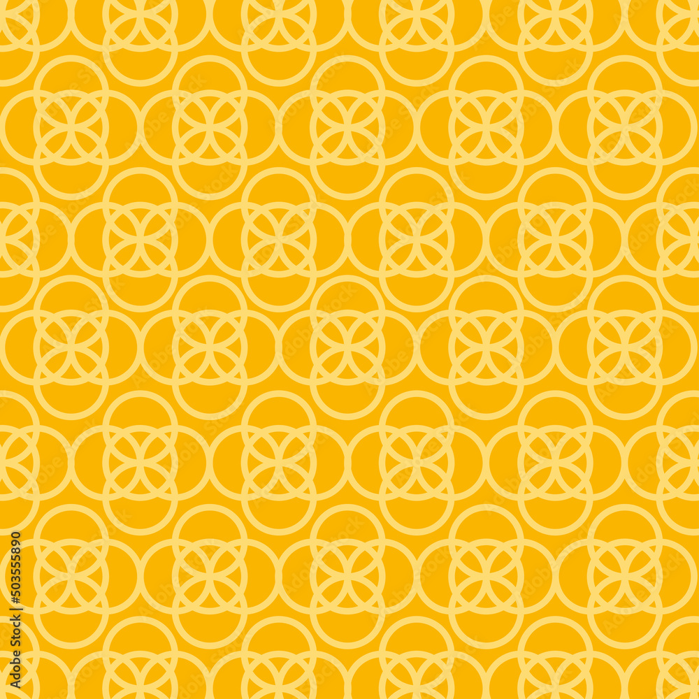 Picture yellow circles lines patterns vector illustration