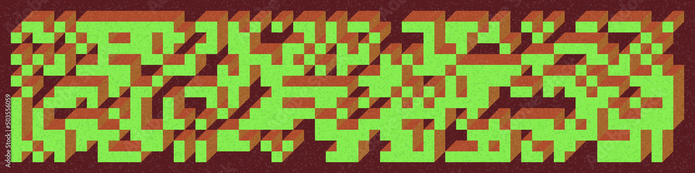 Implementation of Edward Zajec’s “Il Cubo” from 1971. Essentially a Truchet tile set of 8 tiles and rules for placement art illustration Implementation of Edward Zajec’s “Il Cubo” from 1971. Essentially a Truchet tile set of 8 tiles and rules for placement art illustration