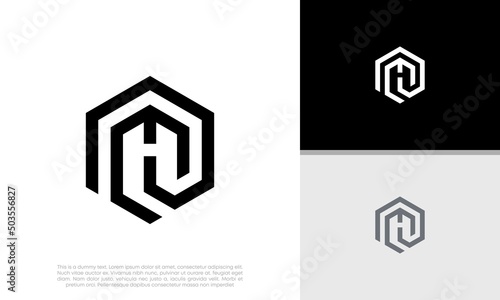 Initials H logo design. Initial Letter Logo.