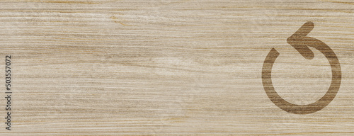 Obraz na płótnie refresh icon isolated on special wood banner background