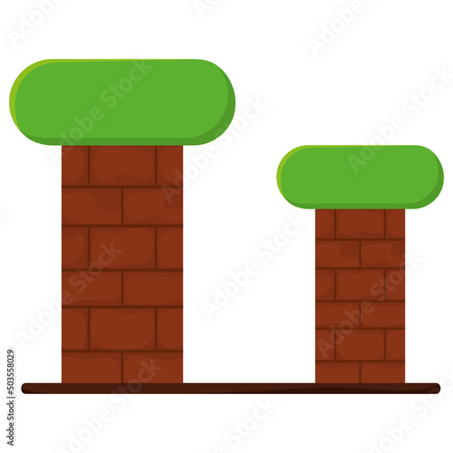 Isolated walls marios videogame vector illustration photo