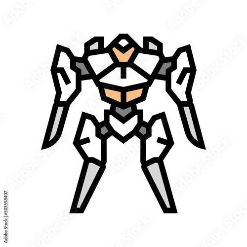 future robot color icon vector. future robot sign. isolated symbol illustration
