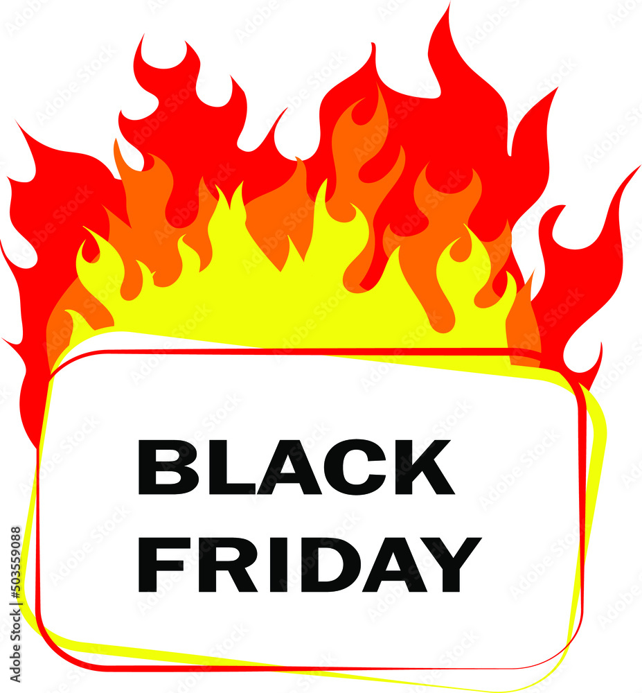 vector illustration discounts sale fiery black friday vector illustration discounts sale fiery black friday