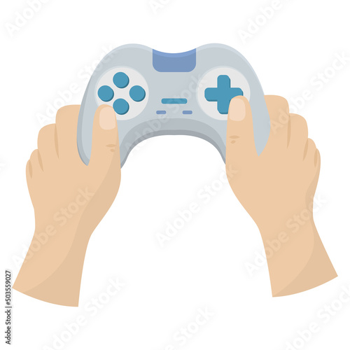 Isolated modern controller videogame vector illustration