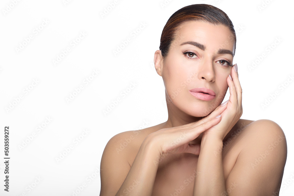Beauty and makeup Concept. Fashion model girl with a Flawless Nude Make Up Beauty and makeup Concept. Fashion model girl with a Flawless Nude Make Up