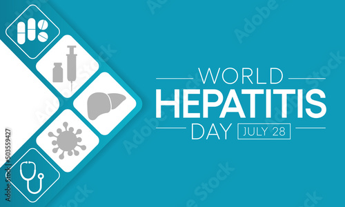 World Hepatitis day is observed every year on July 28, When the liver is inflamed or damaged, its function can be affected and certain medical conditions can cause hepatitis. Vector illustration