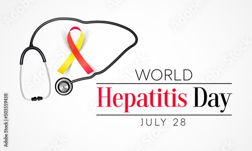 World Hepatitis day is observed every year on July 28, When the liver is inflamed or damaged, its function can be affected and certain medical conditions can cause hepatitis. Vector illustration