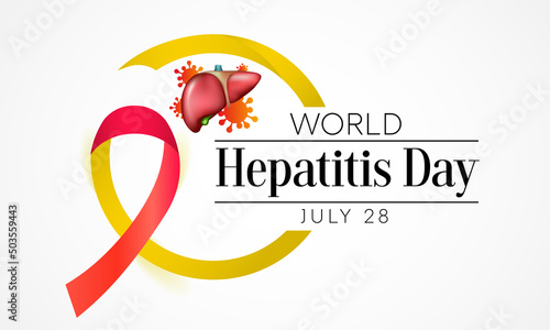 World Hepatitis day is observed every year on July 28, When the liver is inflamed or damaged, its function can be affected and certain medical conditions can cause hepatitis. Vector illustration