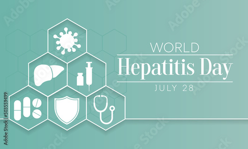 World Hepatitis day is observed every year on July 28, When the liver is inflamed or damaged, its function can be affected and certain medical conditions can cause hepatitis. Vector illustration