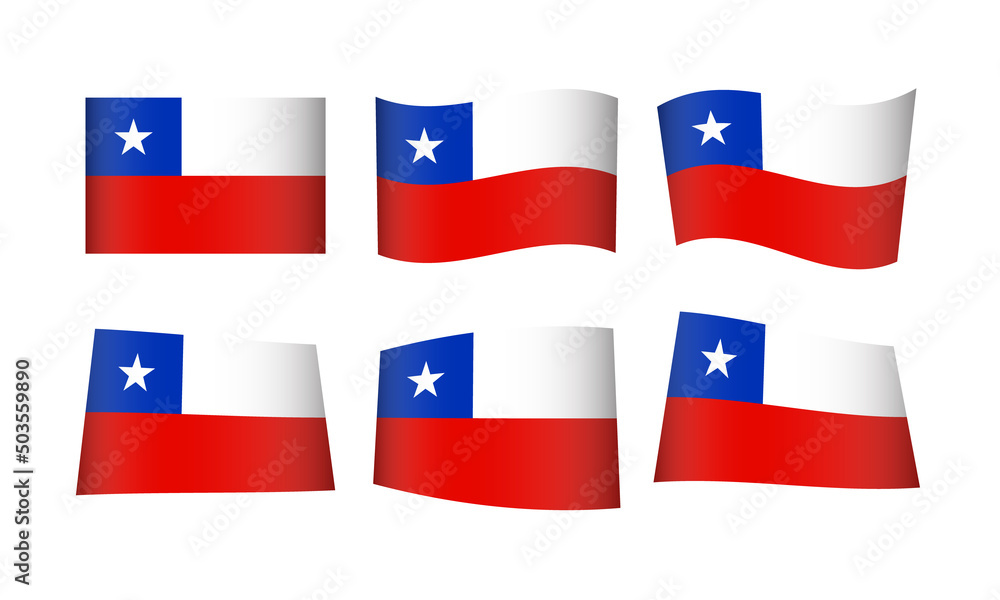 Chile Flag Chilean Waving Flags South America Republic Nation National State Symbol Banner Buttons All Every Country World Design Graphic Emblem Santiago Icon