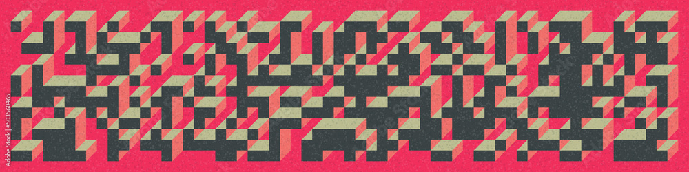 Implementation of Edward Zajec’s “Il Cubo” from 1971. Essentially a Truchet tile set of 8 tiles and rules for placement art illustration Implementation of Edward Zajec’s “Il Cubo” from 1971. Essentially a Truchet tile set of 8 tiles and rules for placement art illustration
