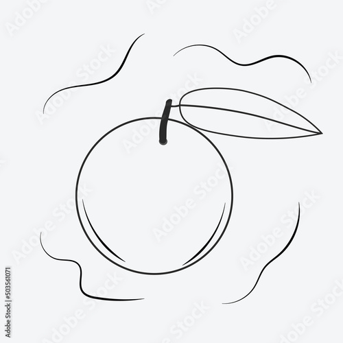 Fruit strawberry doodle