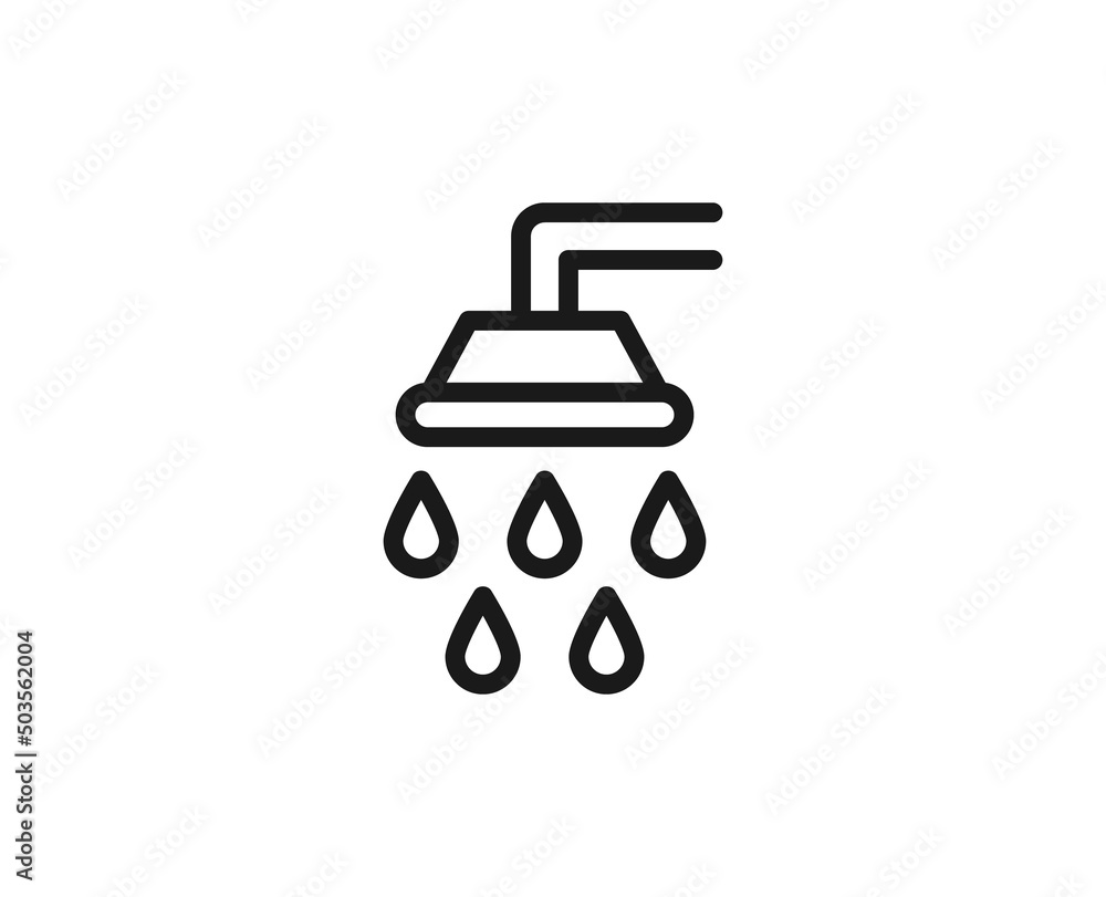 Black line icon on white background Black line icon on white background