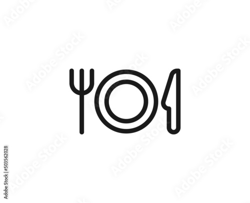 Constraction line icon on white background