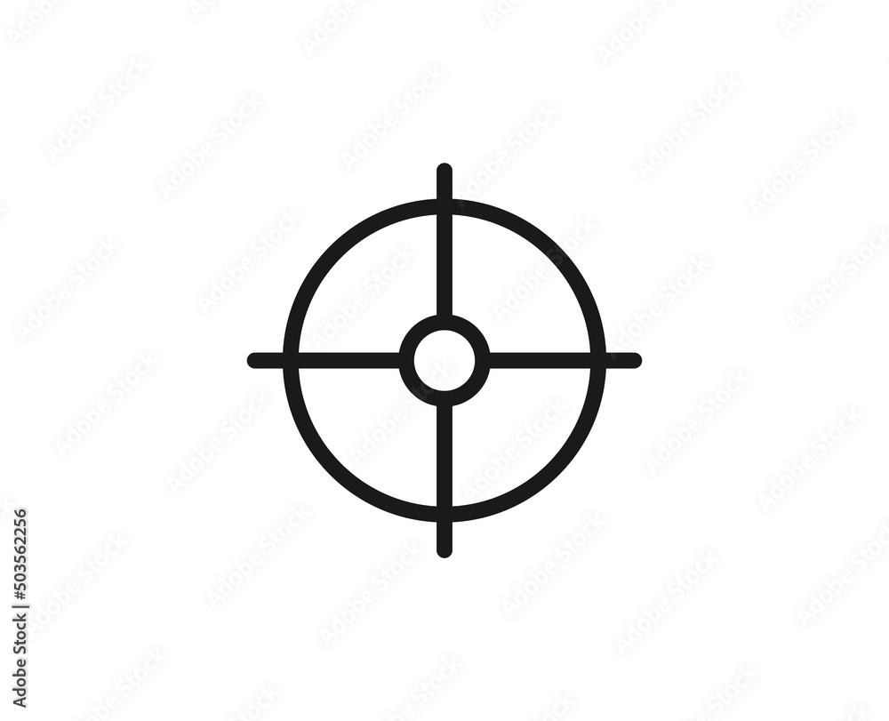 Target premium line icon. Simple high quality pictogram. Modern outline style icons. Stroke vector illustration on a white background.