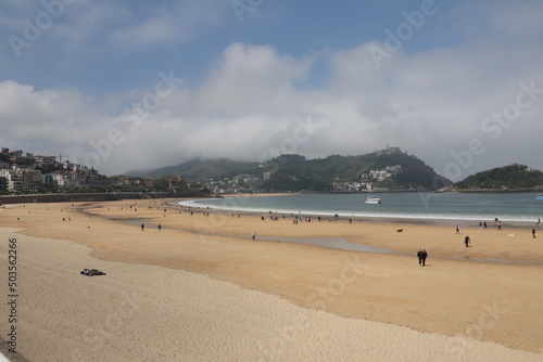 View of the beach and sea in San Sebastián  © benjamin