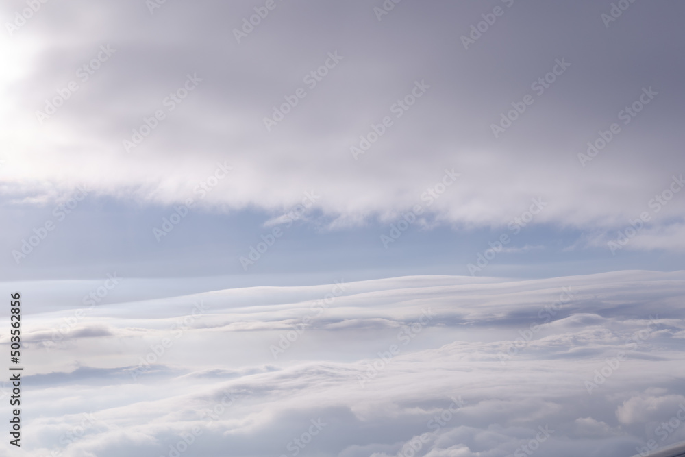 clouds in the sky from a bird's eye view