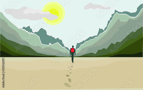 landscape with mountains
