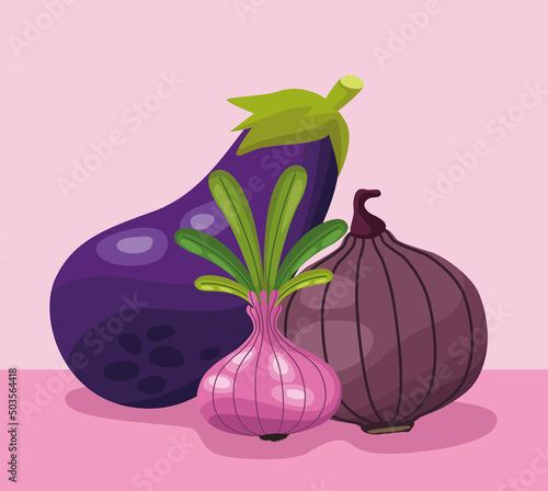 purple fresh vegetables