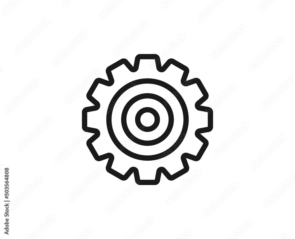 Gear flat icon. Single high quality outline symbol for web design or mobile app. Gear thin line signs for design logo, visit card, etc. Outline pictogram EPS10 Gear flat icon. Single high quality outline symbol for web design or mobile app. Gear thin line signs for design logo, visit card, etc. Outline pictogram EPS10