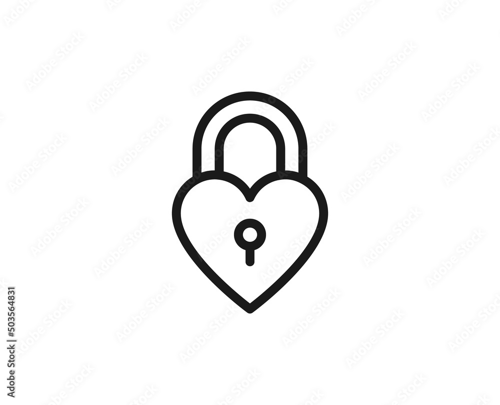 Heart line icon. Vector symbol in trendy flat style on white background. Love sing for design.