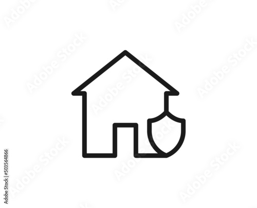 Constraction line icon on white background
