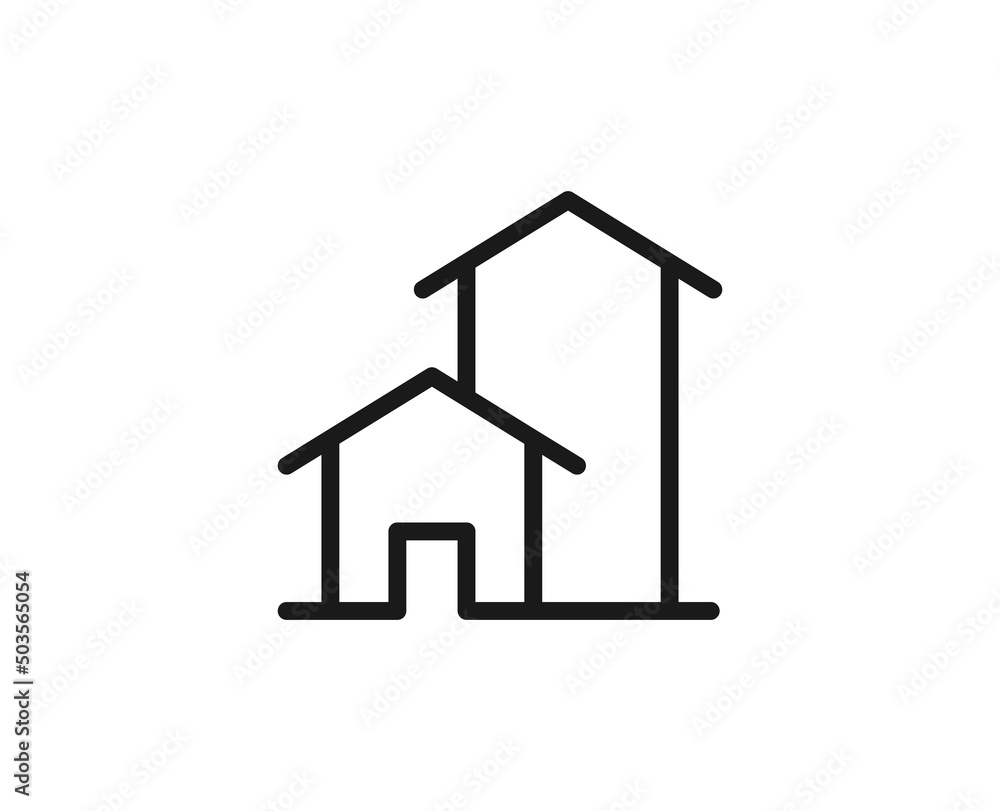 Constraction line icon on white background Constraction line icon on white background