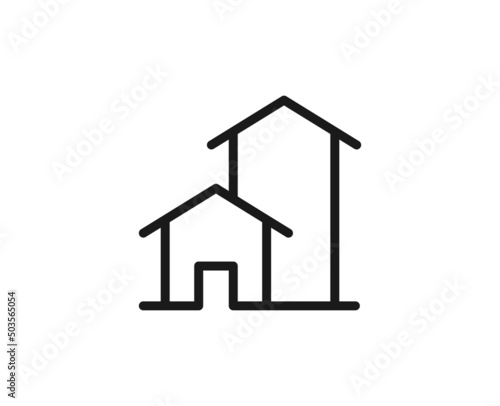 Constraction line icon on white background
