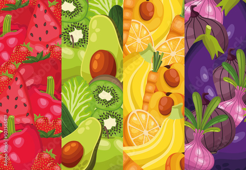 fruits and vegetables labels