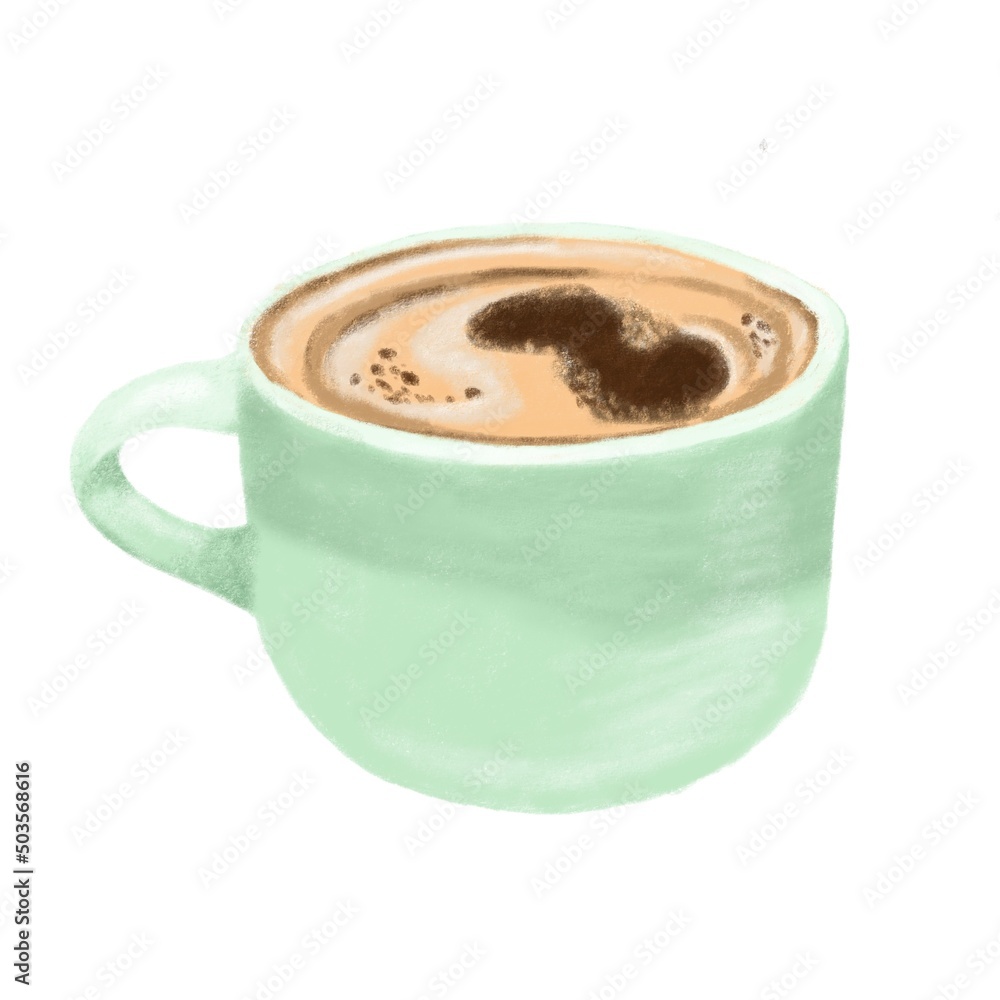 Obraz premium cup of coffee isolated. Cappuccino, espresso, latte illustration 