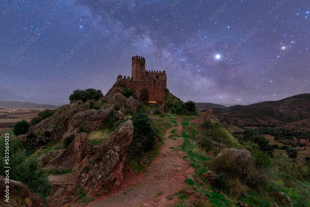 Abandoned Castle Under The Milky Way