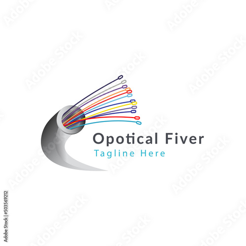 Opotical Fiver Logo design template