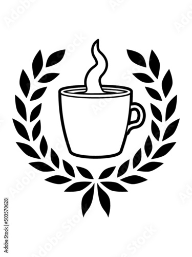 Kaffeetasse Lorbeerkranz edel 