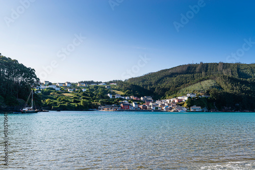 View of O barqueiro, fishing village of La Coruña, Galicia, Spain.