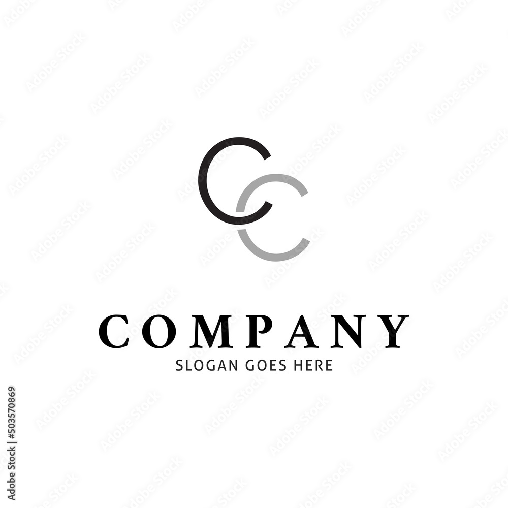 Initial Letter CC Icon Vector Logo Template Illustration Design